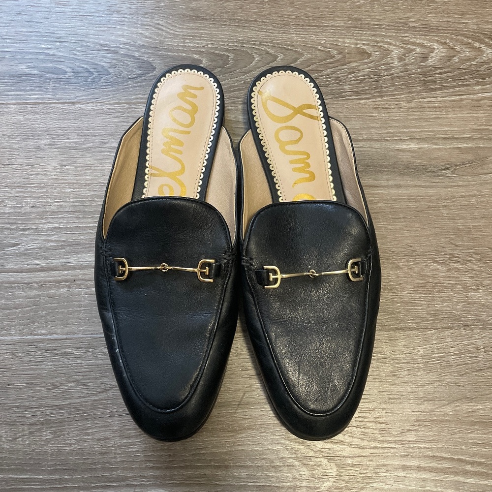 Sam Edelman Linnie Mule (Black Leather, Sz 8)